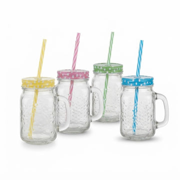 Candy Stripe Glass Mug