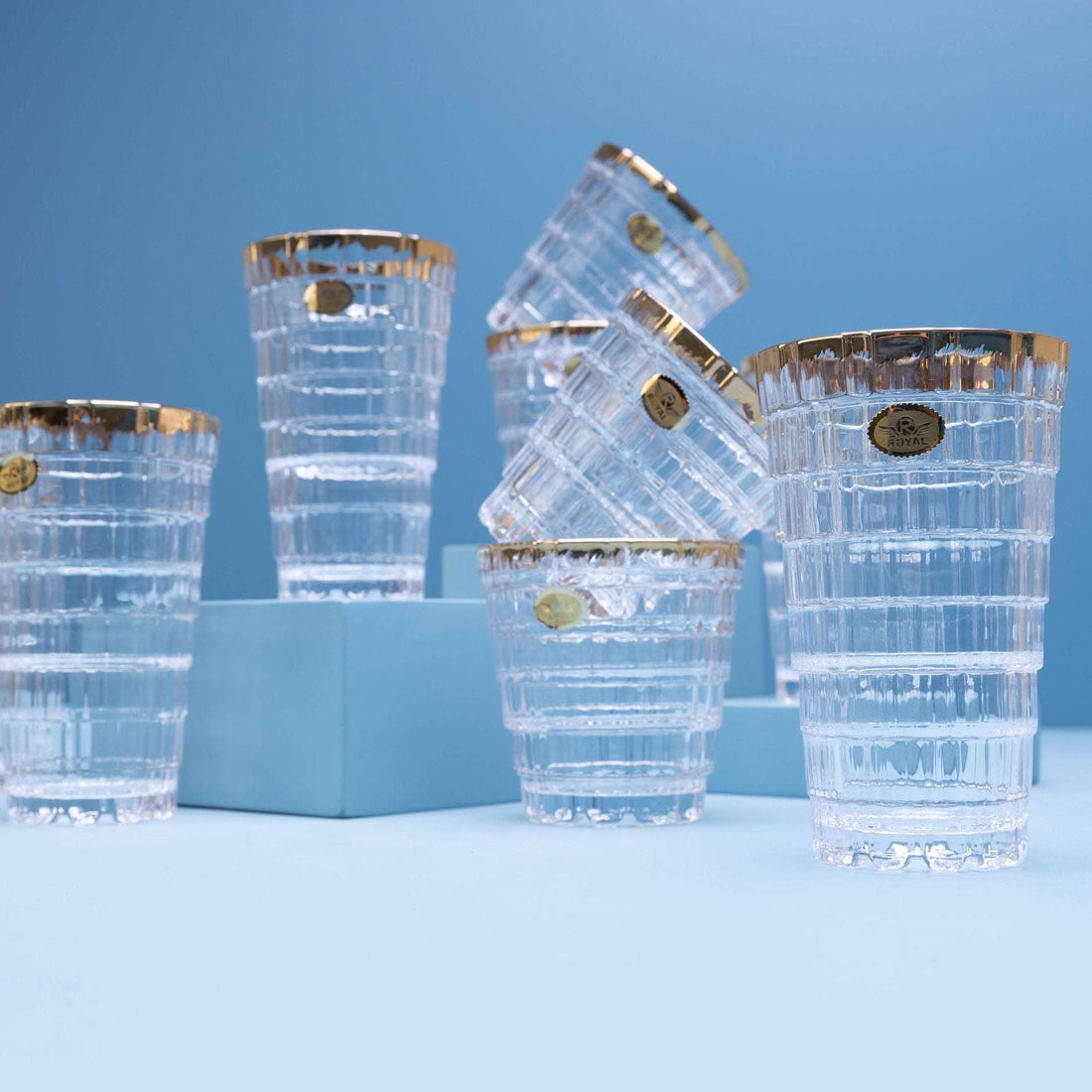 Golden Twin Gilded Glasses Set