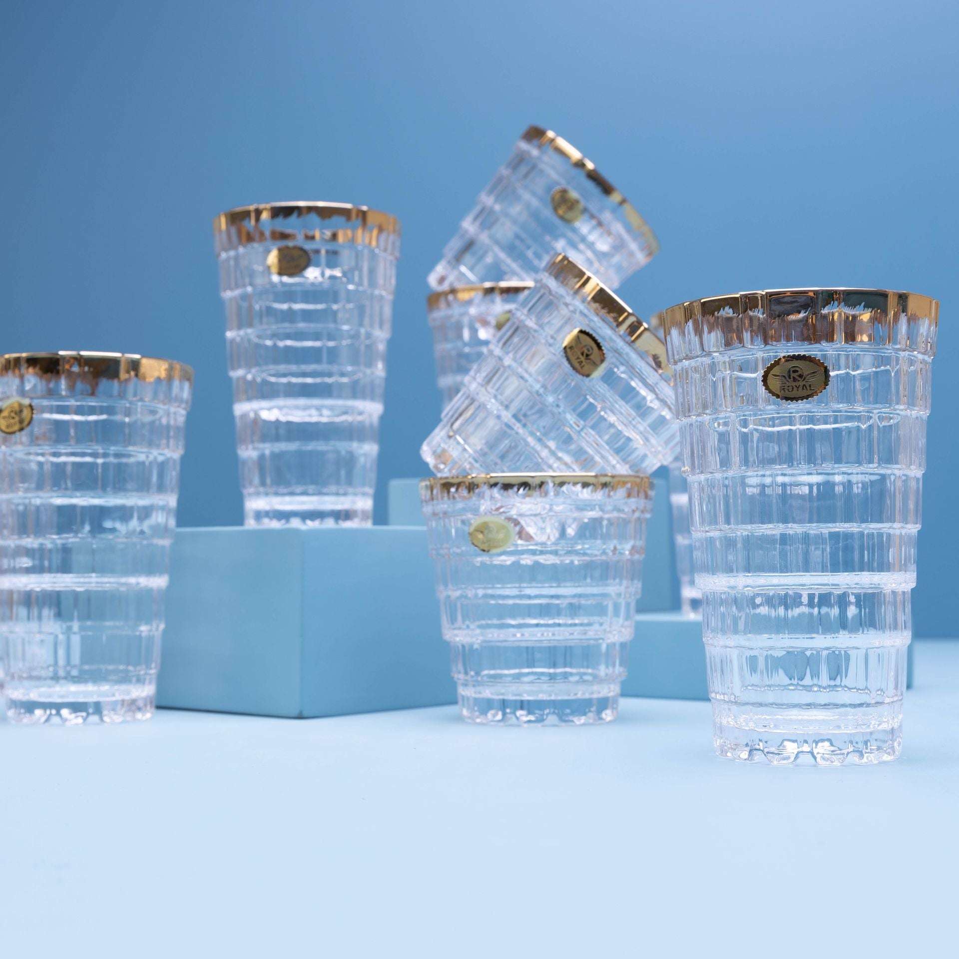 Golden Twin Gilded Glasses Set