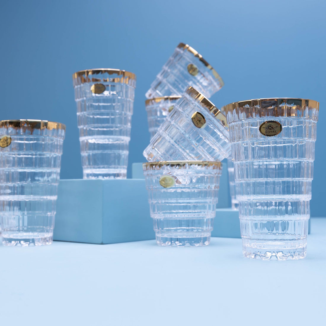 Golden Twin Gilded Glasses Set