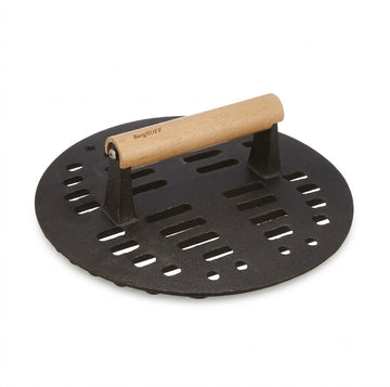 BergHOFF Slotted Cast Iron Steak Press