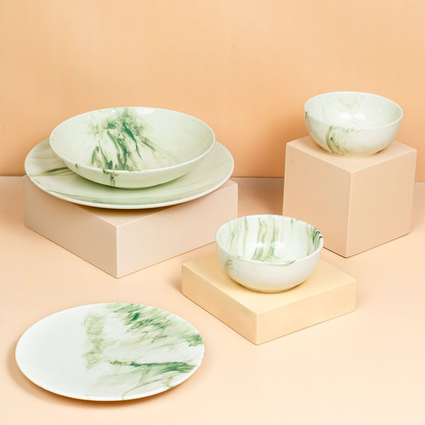 Porcelain Marble Green Set