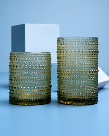 Dotline Glass Cup - Green