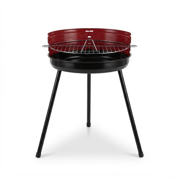 Black Round Charcoal Grill with Wind Shield