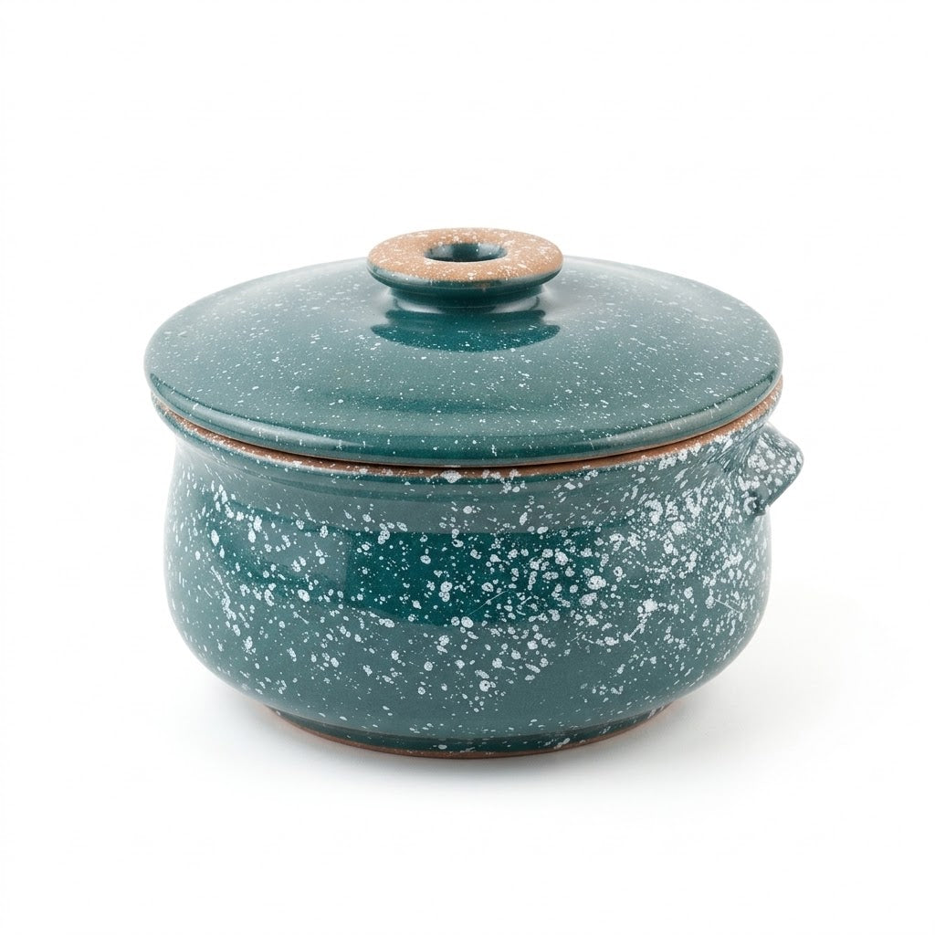 Deep Emerald Pottery Casserole