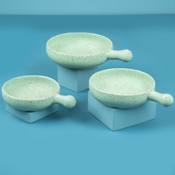 Mint Breeze Pottery Pans Set - 3 Pcs