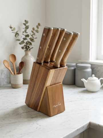 WoodCore Knife Block Set