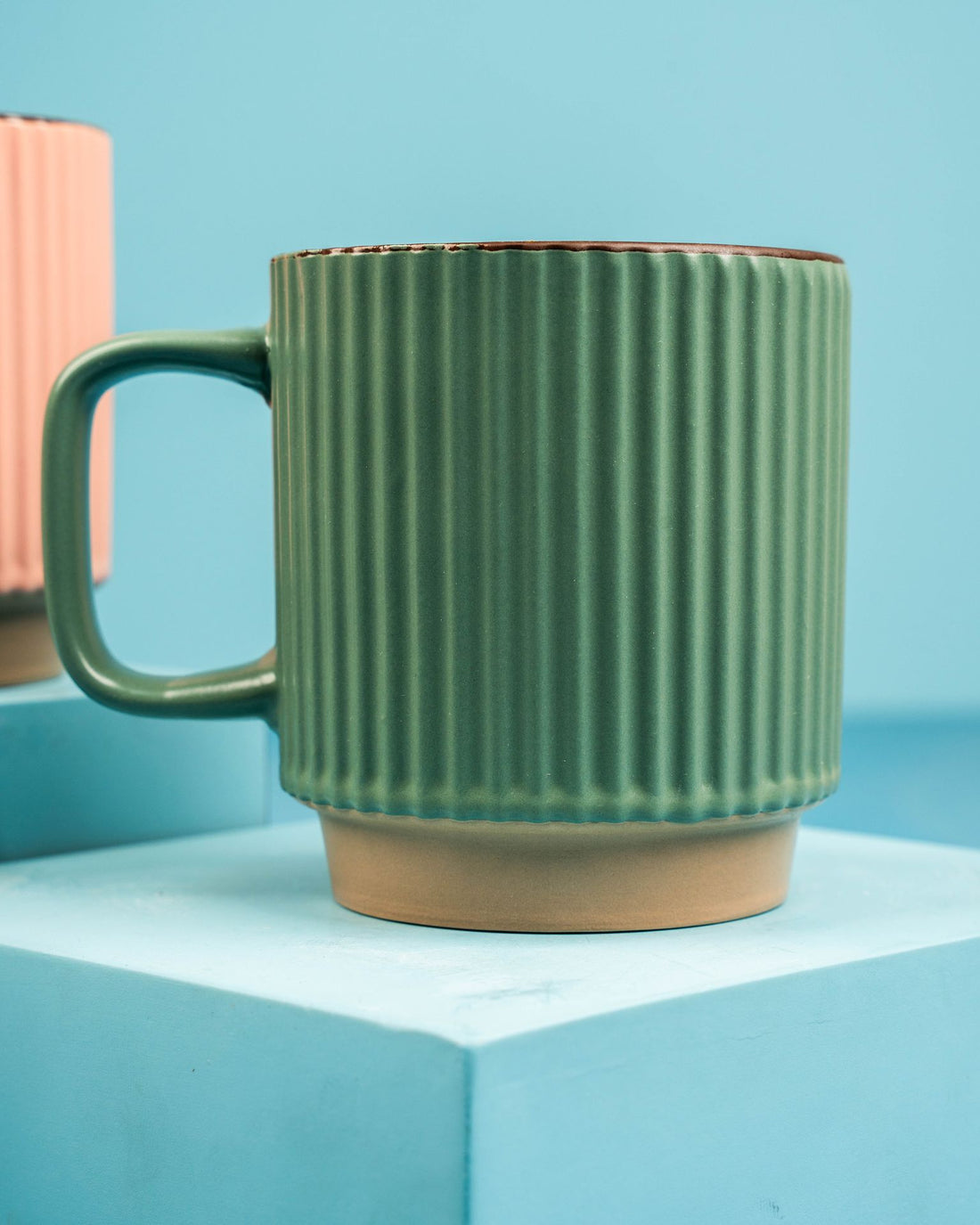 Ribbed Porcelain Mug