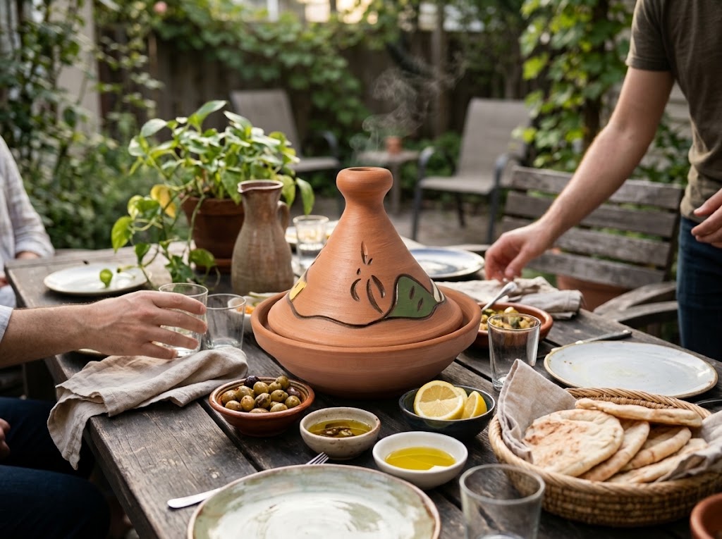 3-Piece Handcrafted Clay Tagine Set — HomePro Egypt (view 2)