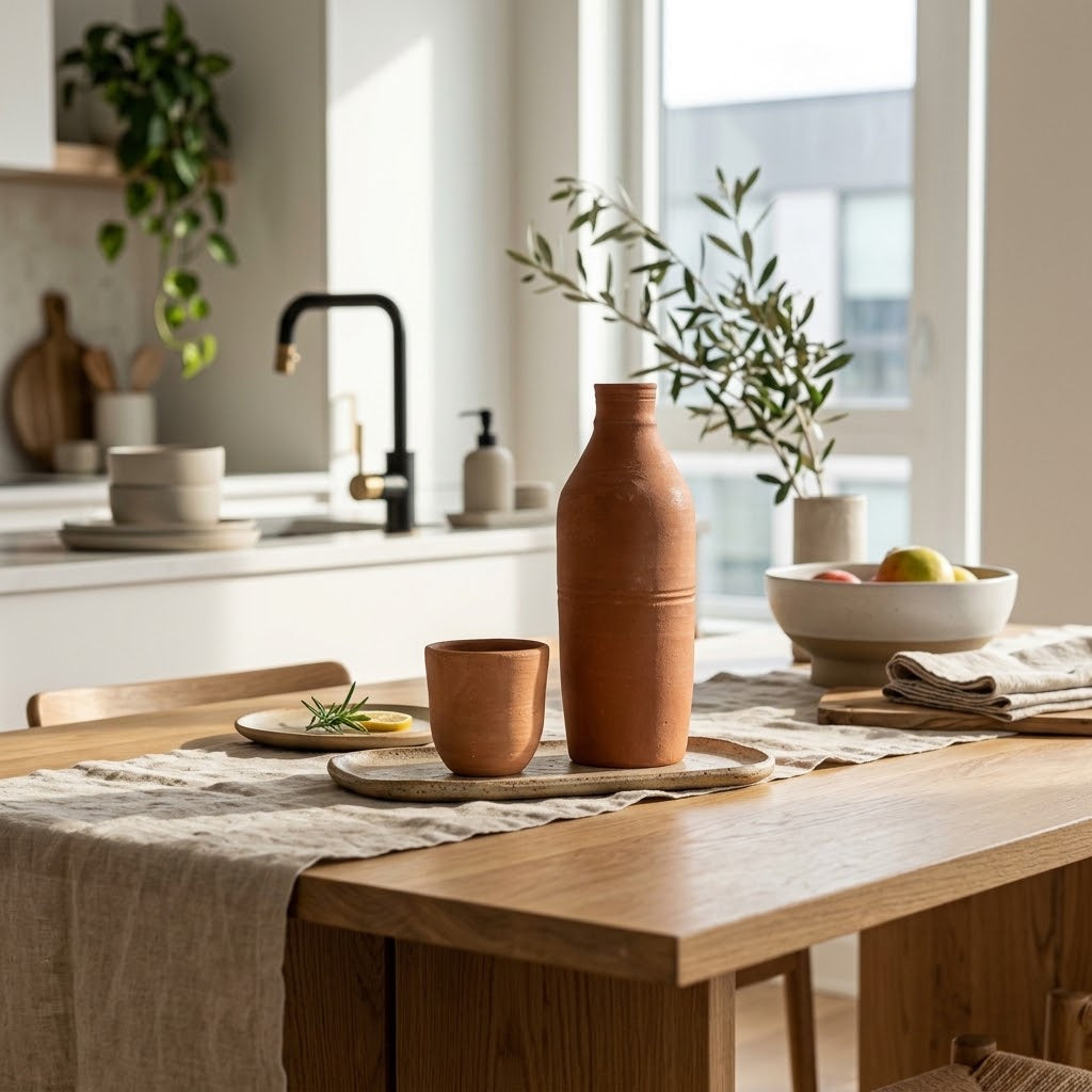 Terracotta Water Bottle Set