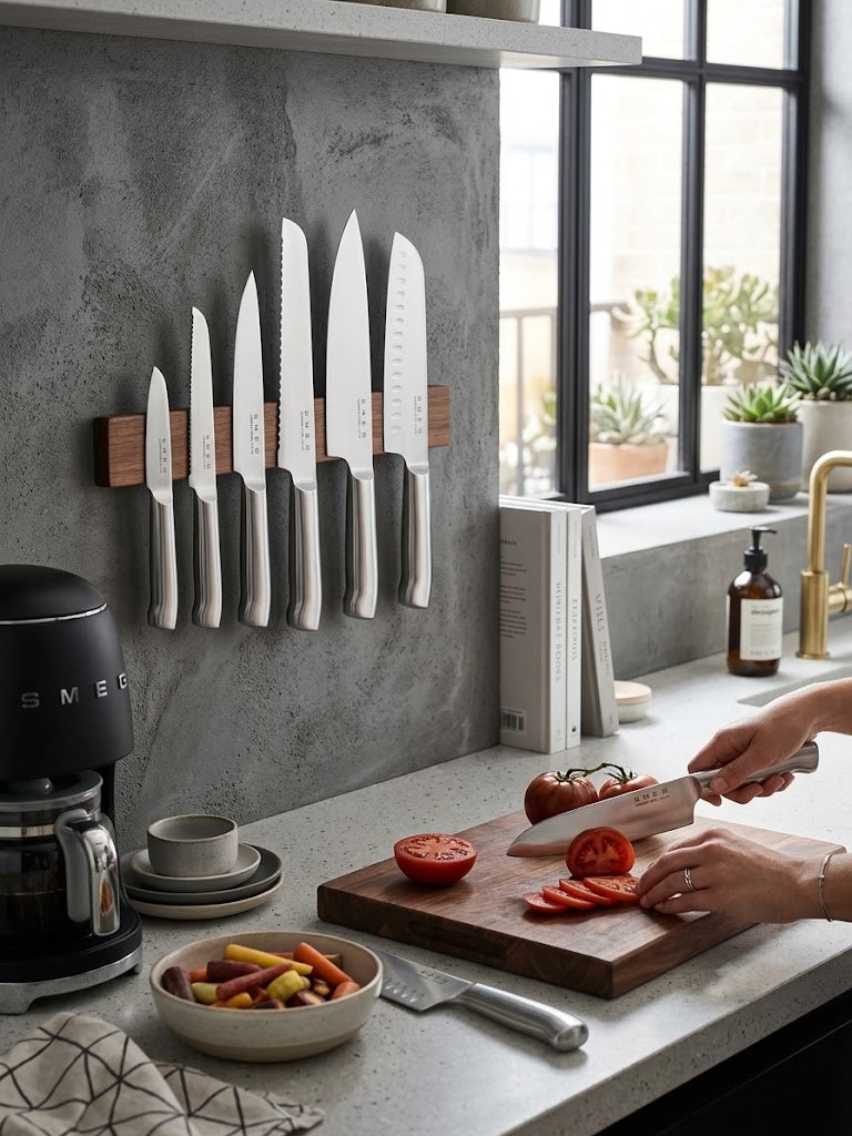 SMEG 5-Pieces Stainless Steel Knife Set