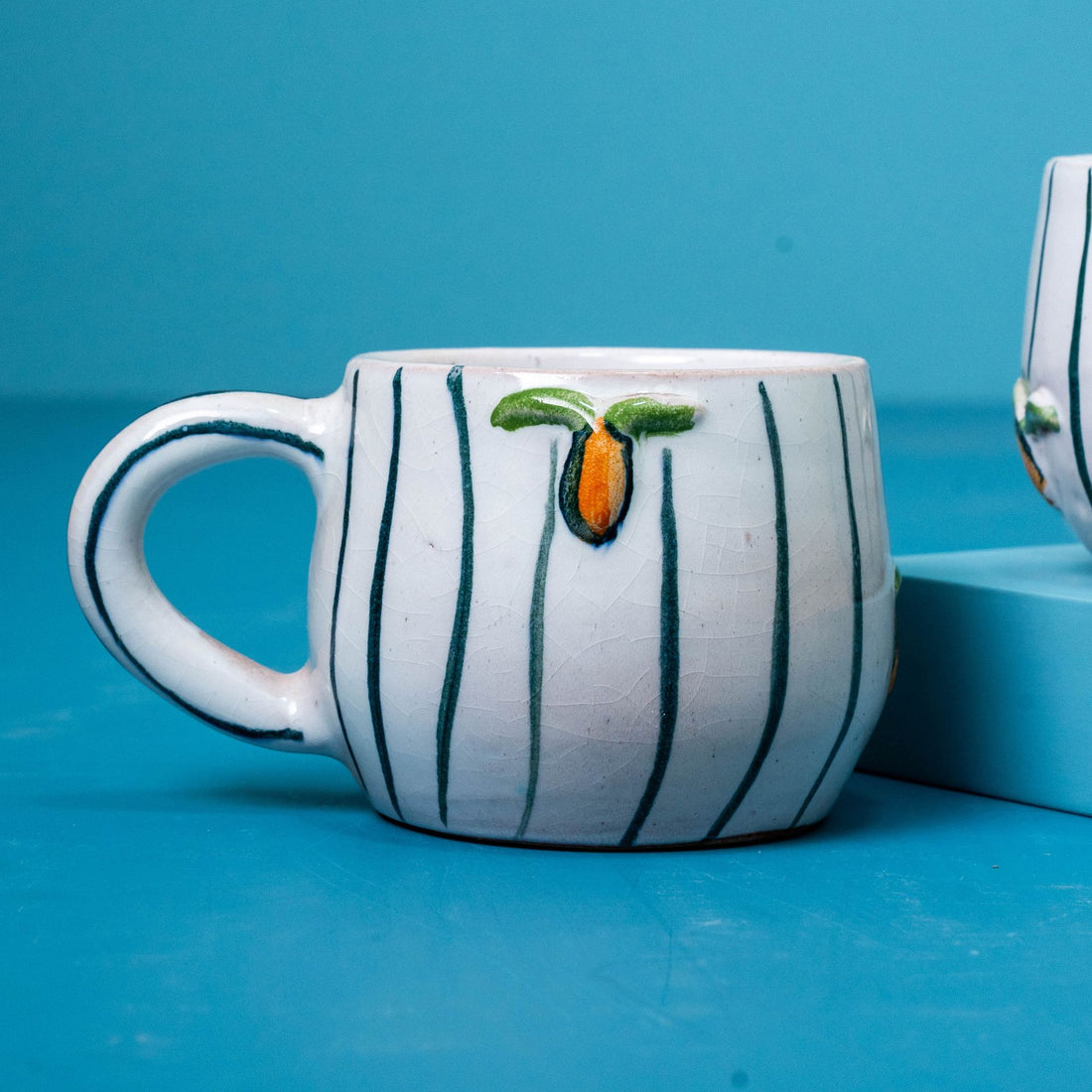 Green Orchard Stripe Mug