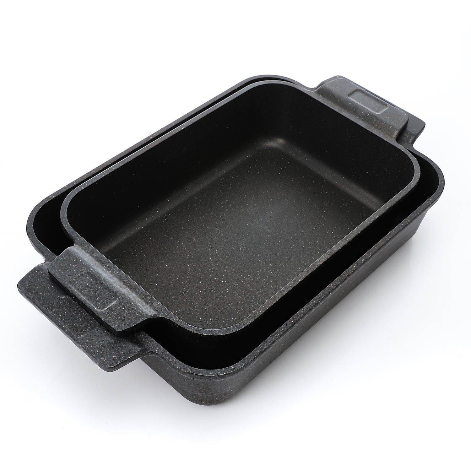 EasyCook Deep rectangular Granite tray 2 piece set