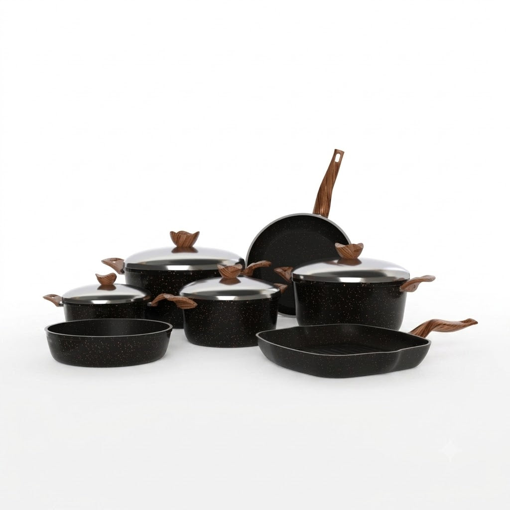 11-Pieces Terynova Granite Cookware Set — HomePro Egypt (view 3)