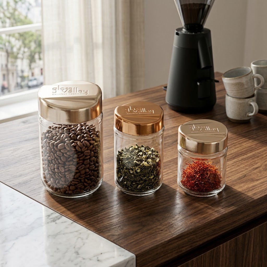 3-Pieces Glass Jar Storage