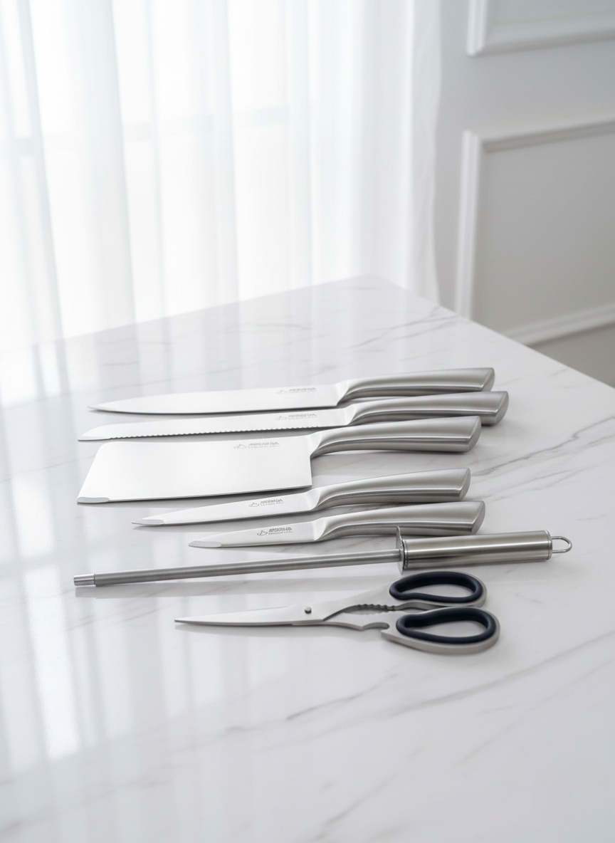 Sleek Curve Knife Block Set