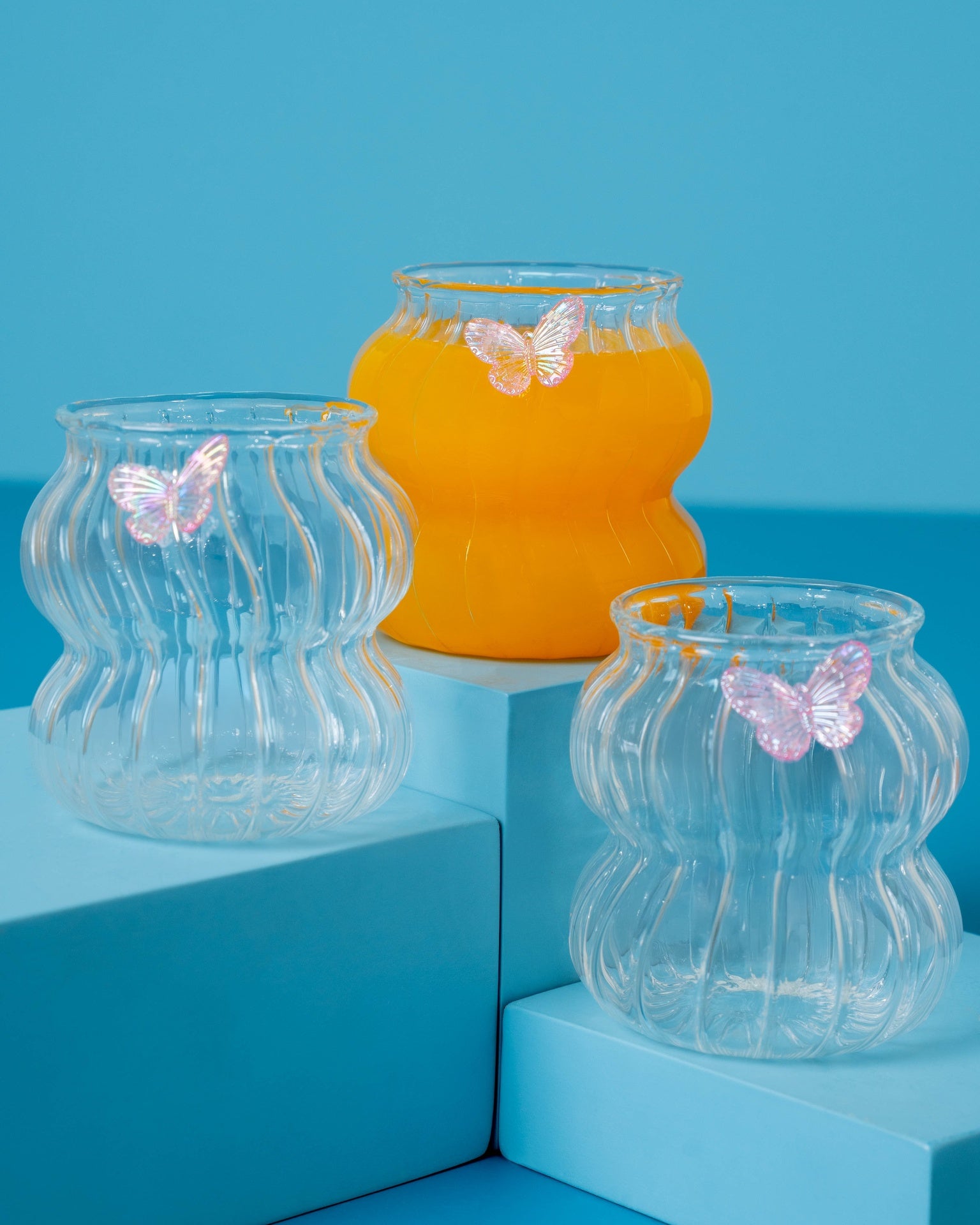 Butterfly Glass Cup