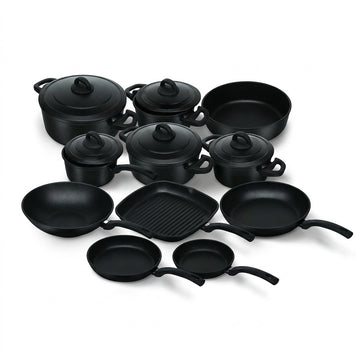 16-Pieces Set Bio Granite Black