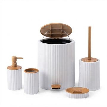 Ribbed Bathroom Series 5-Piece Set