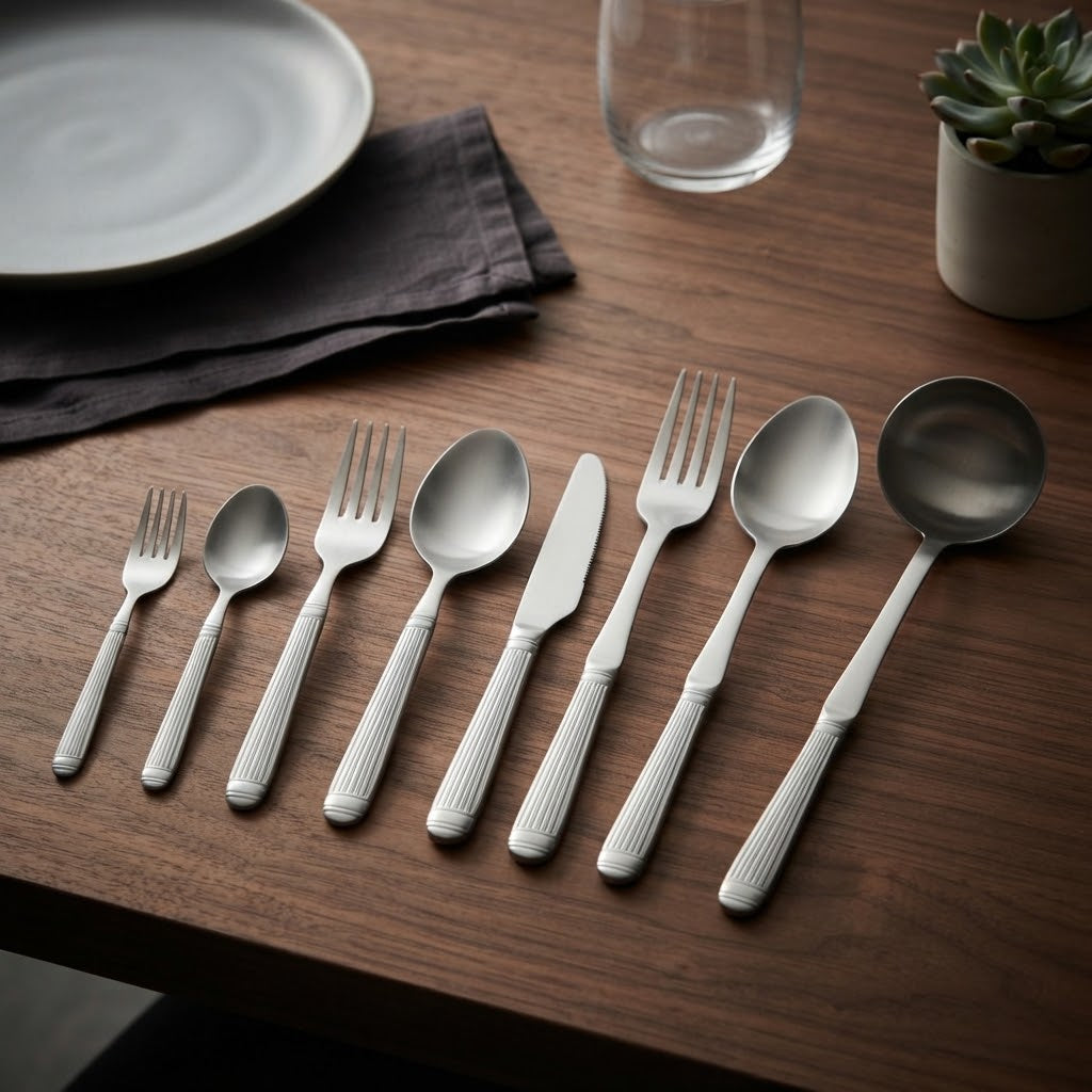 33-Pieces Elegance Silver Cutlery Set