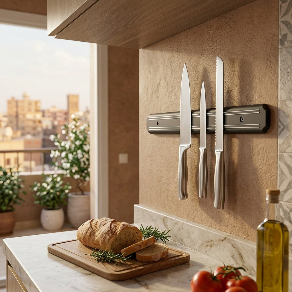 HP-AI-white Premium Black Magnetic Knife Holder