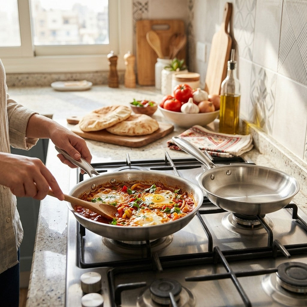 HP-AI-lifestyle Premium Luxury Stainless Steel Frying Pan