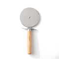 HP-AI-white Wooden-Handle Pizza Cutter