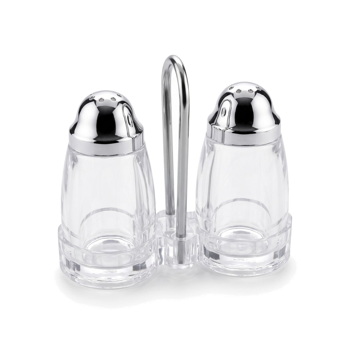 HP-AI-white Acrylic Salt & Pepper Shaker Set with Holder