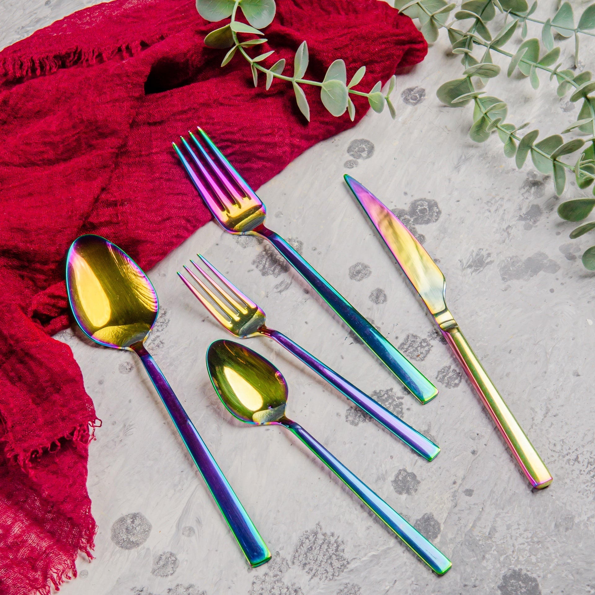 Colorful 30 Pcs set Flatware
