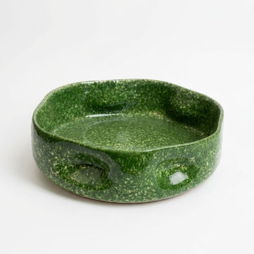 Green Speckle Pottery Bowl