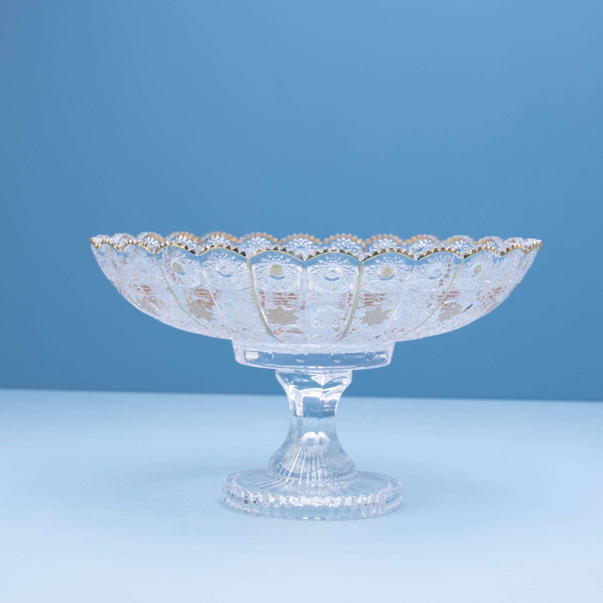 Crown Petal Gold Crystal Dish