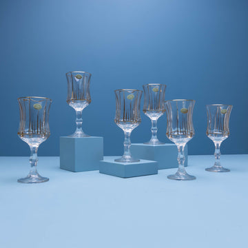 Golden Polygon Gleam Glass Set
