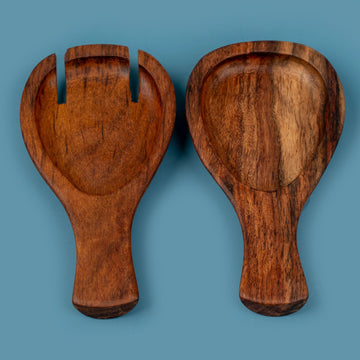 Carved Wooden Ladles – 2 Pcs