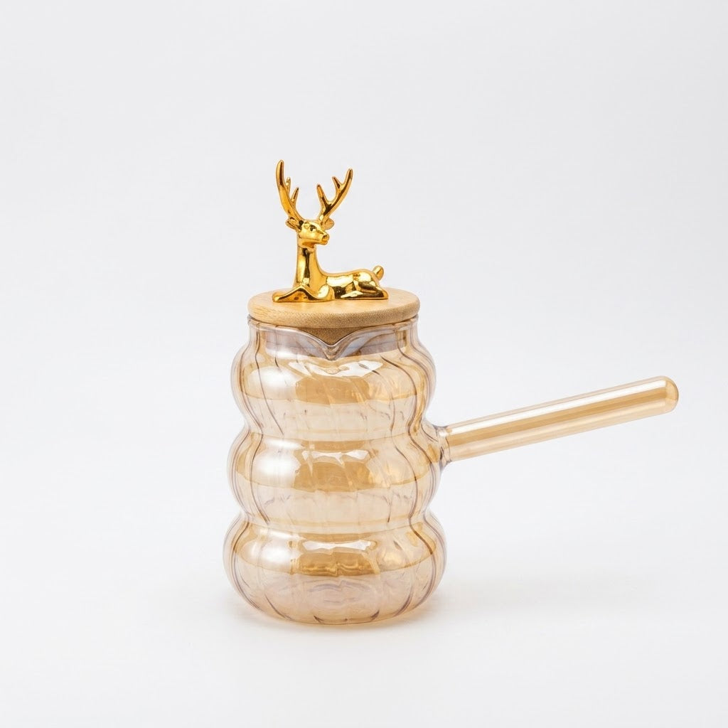 Gold Deer Pyrex Honey Pot — HomePro Egypt (view 1)