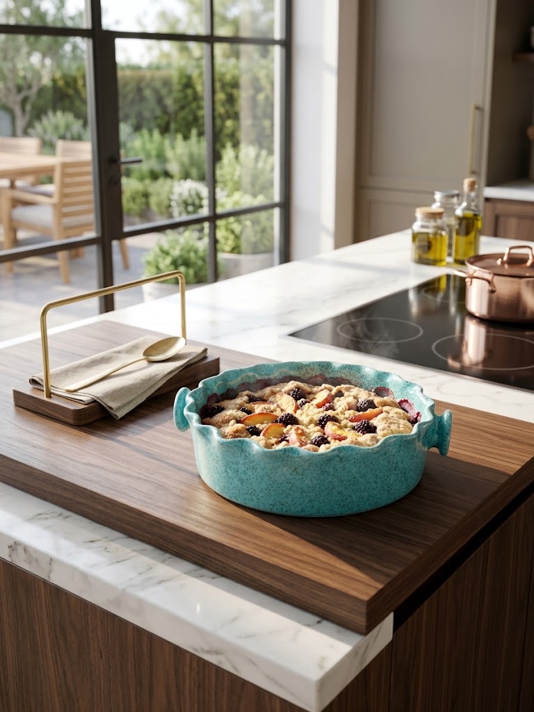 Ocean-Blue Cradle Bowl
