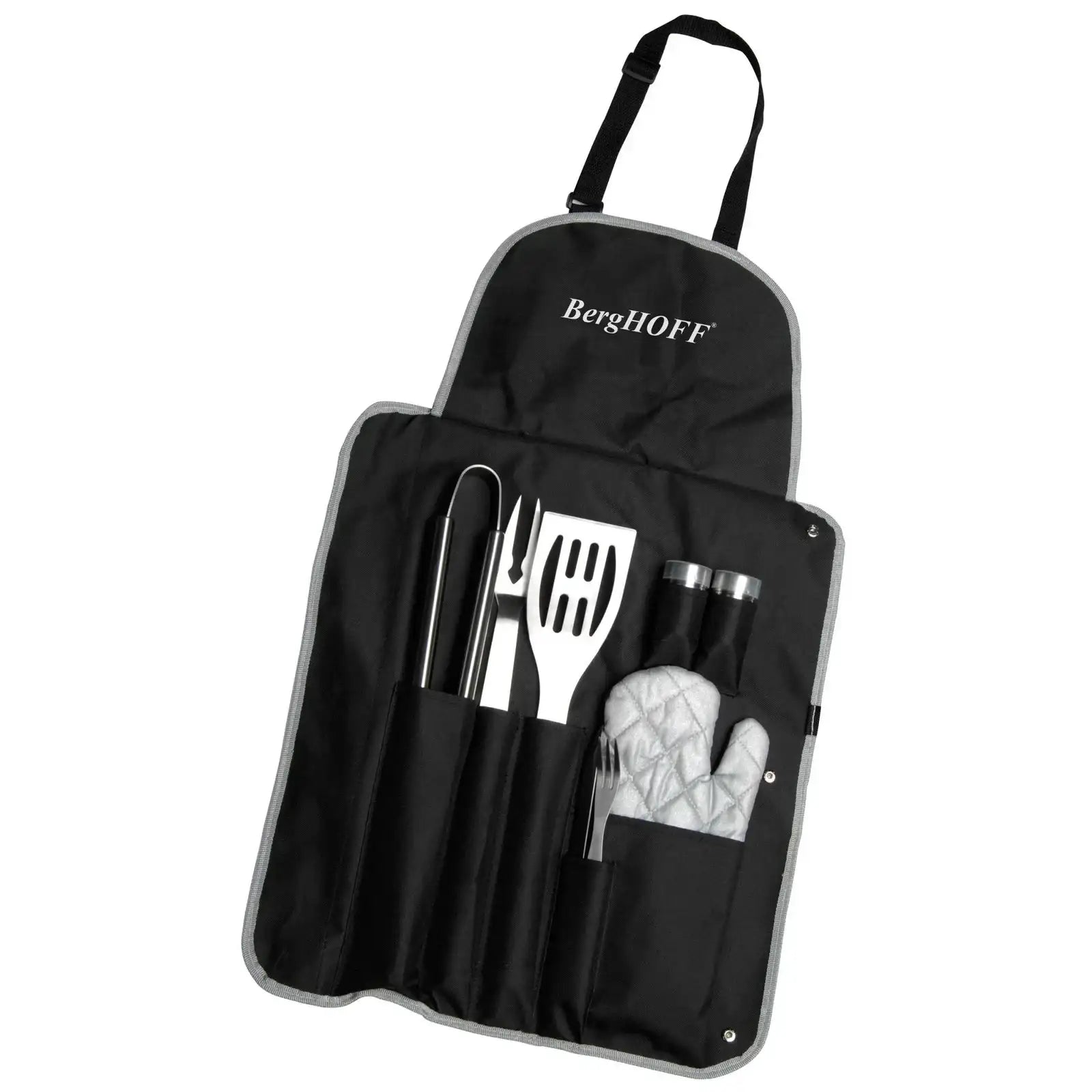 BergHOFF 9 piece barbecue set in apron