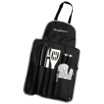 BergHOFF 9 piece barbecue set in apron