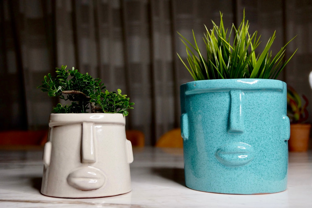 Large Mintty Pottery Pot