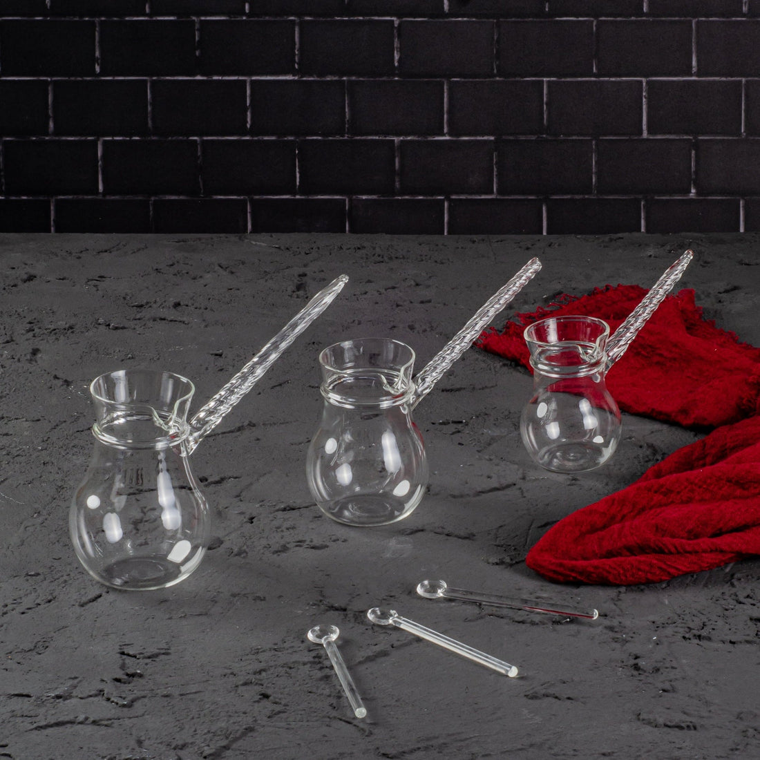 Glass Sugar Spoon 4 pcs Set