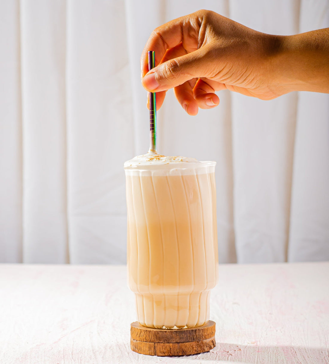 Ribbed Glass Cup